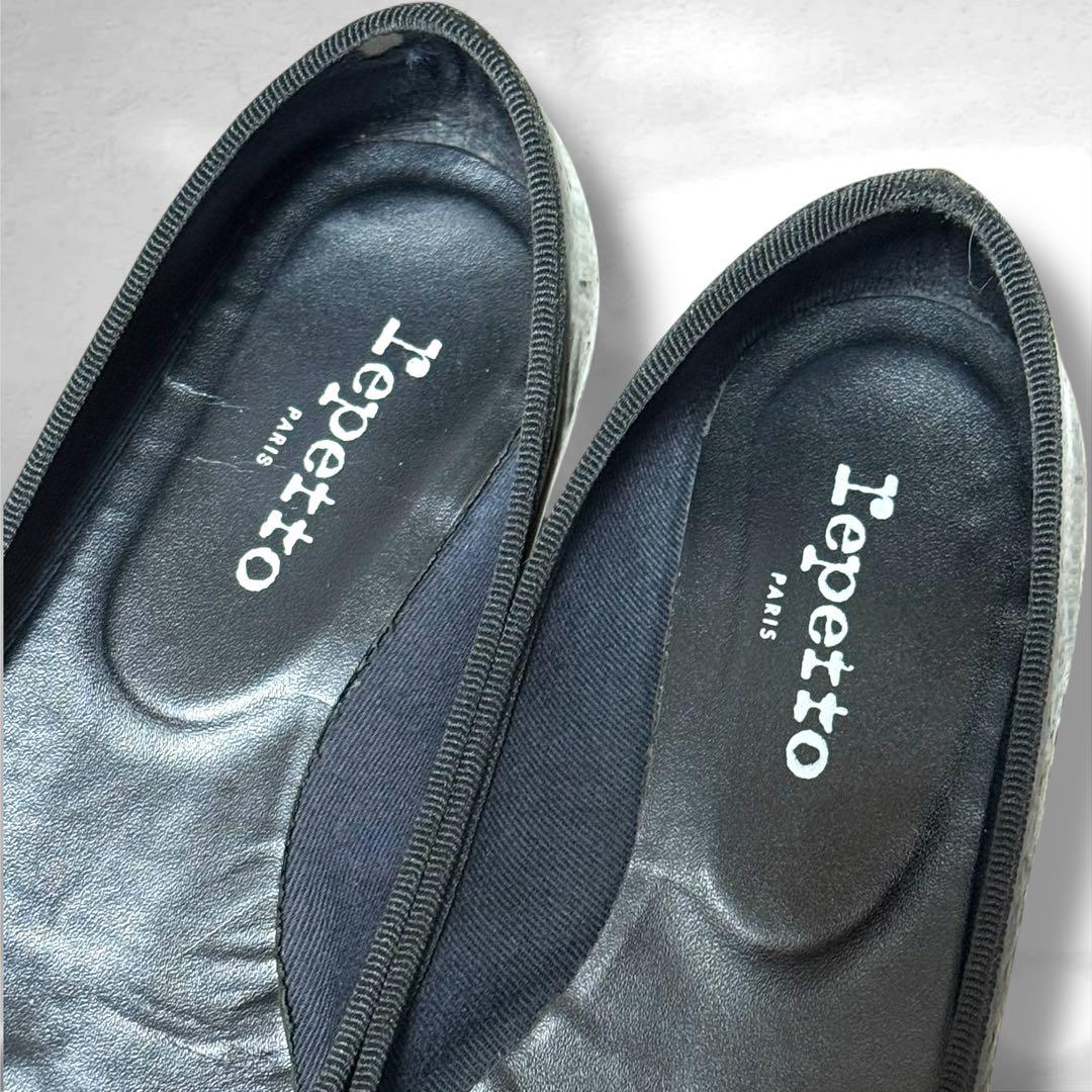 repetto レペット JUNON バレエシューズ ブラックエナメル　牛革