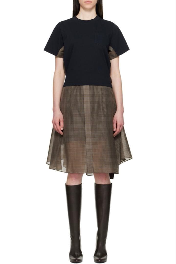 極美品 今期モデル サカイ ミディアムワンピース 1サイズ 25-07804