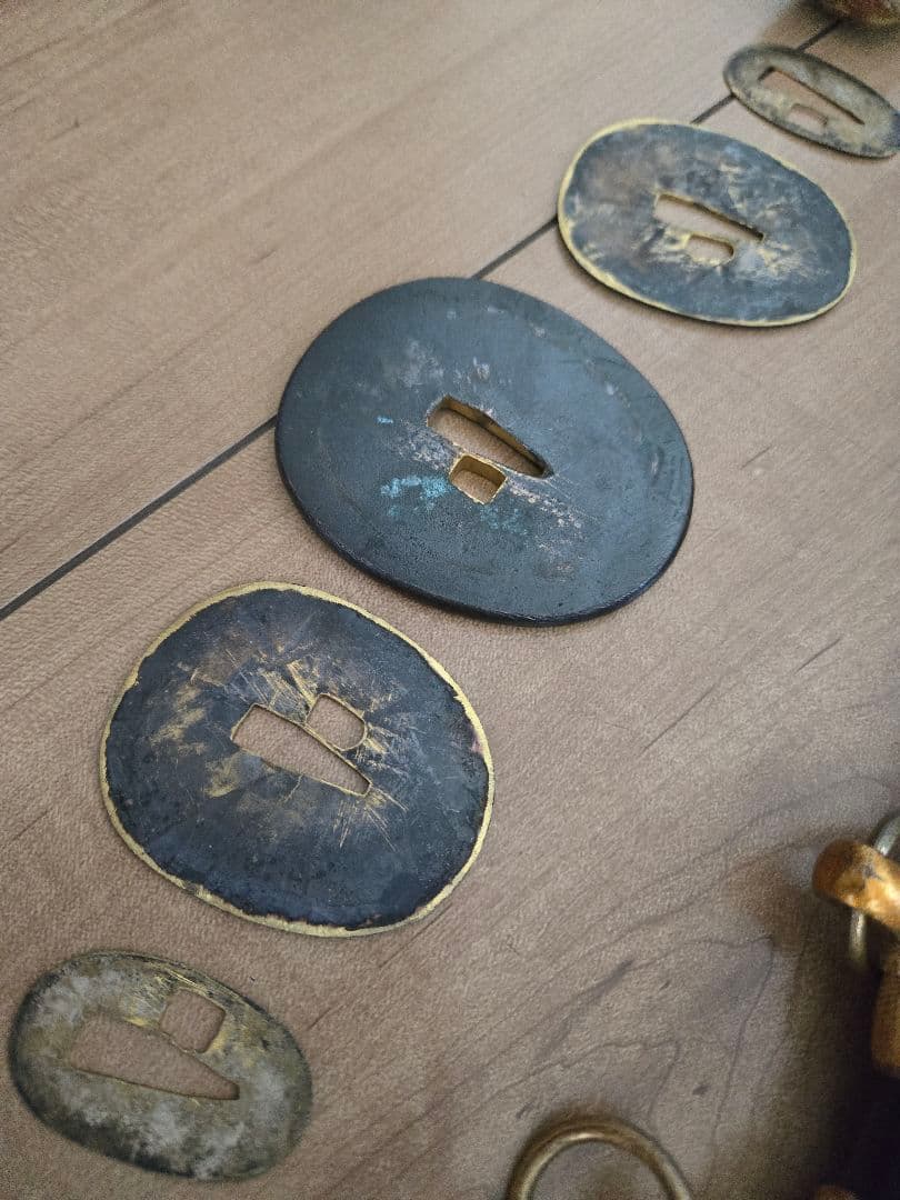 第二次大戦頃実物　海軍士官軍刀拵え　鮫鞘　希少短寸(航空士官)　刀緒付き