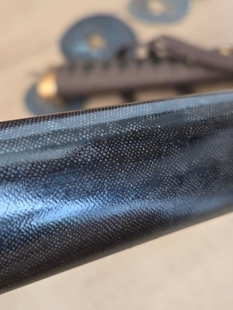 第二次大戦頃実物　海軍士官軍刀拵え　鮫鞘　希少短寸(航空士官)　刀緒付き