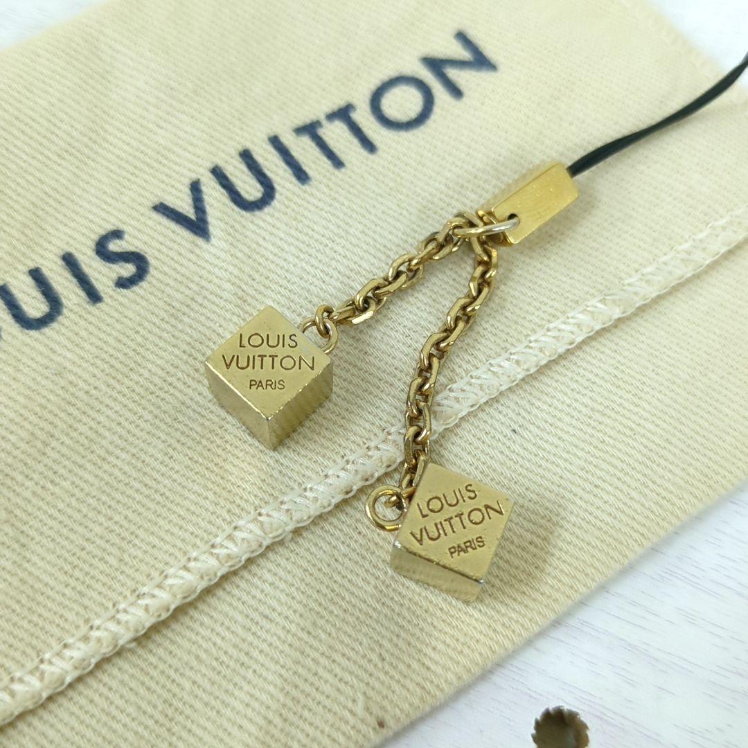 ルイヴィトン アクセソワール テレフォンヌ キューブ ストラップ ゴールド
