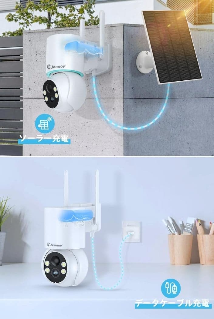 無線屋外防犯カメラ 2台セットモニター付き★新品未使用