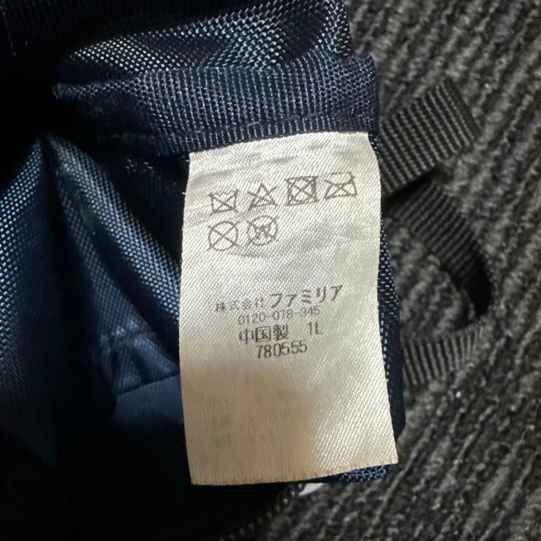 familiar チェック柄ショルダーバッグ　舟形ポシェット