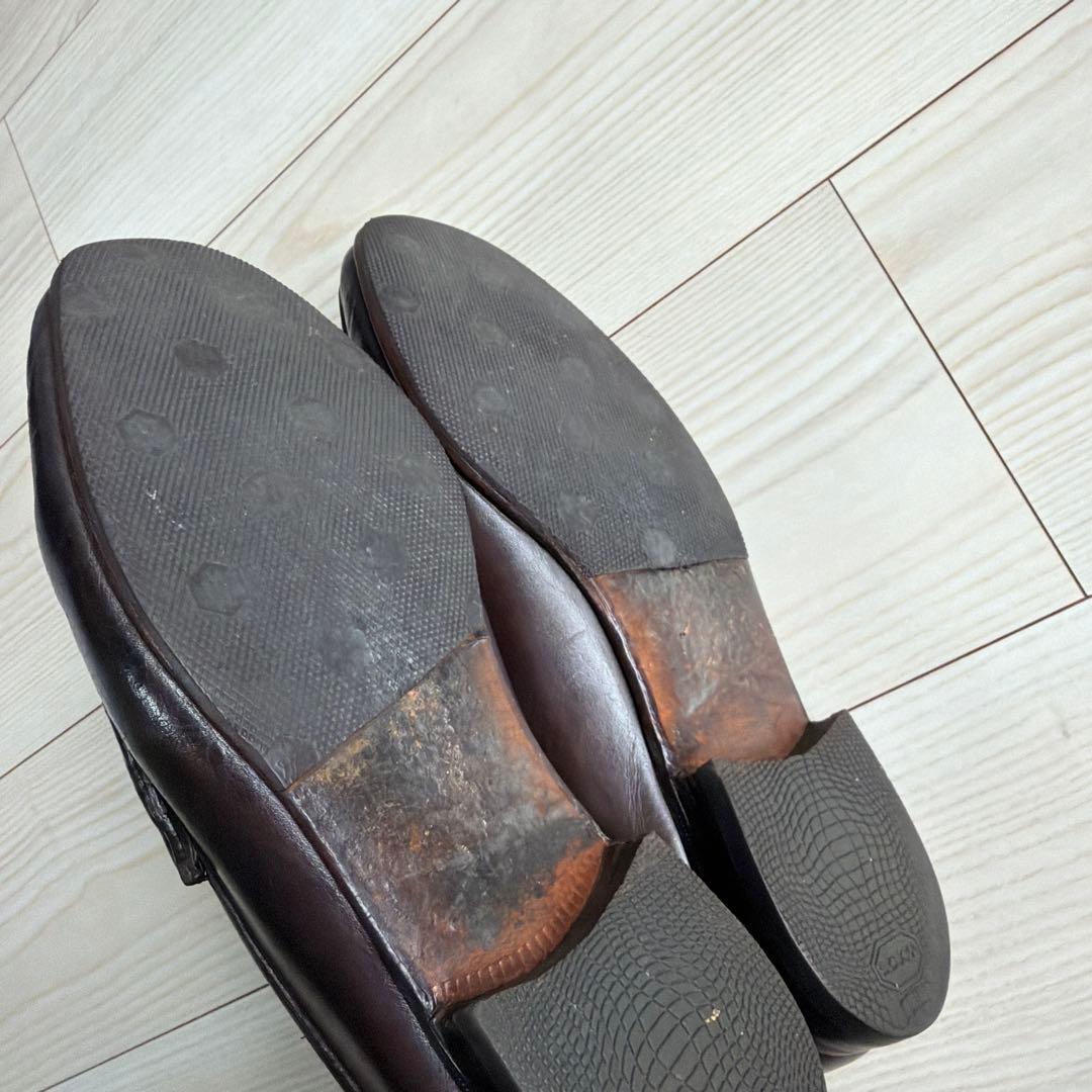 k*g様 定番　GUCCI ビットローファー　ブラウン　ゴールド　41 1/2