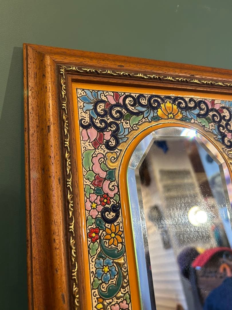 セビリア焼き ？ ウォールミラー ミラー 鏡 壁掛けミラー