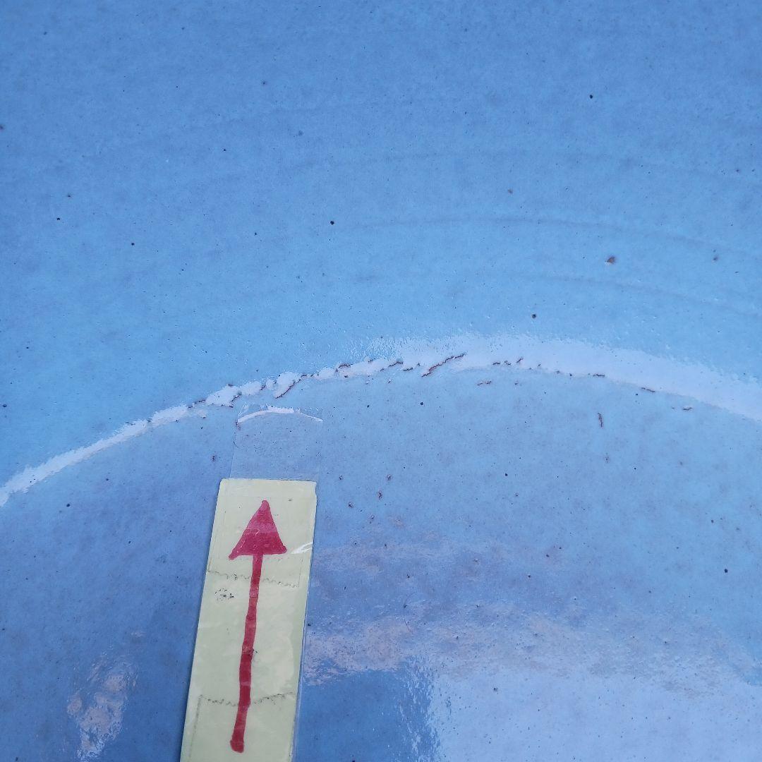 新品　特大50　陶器　睡蓮鉢　メダカ鉢　難有　ラリマーブルー　スカイブルーLWC