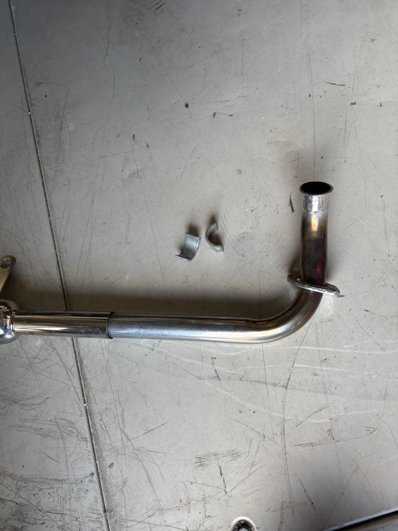 リトルカブ　ステンレス製 キャプトンマフラーエキパイ鉄製クロムメッキ