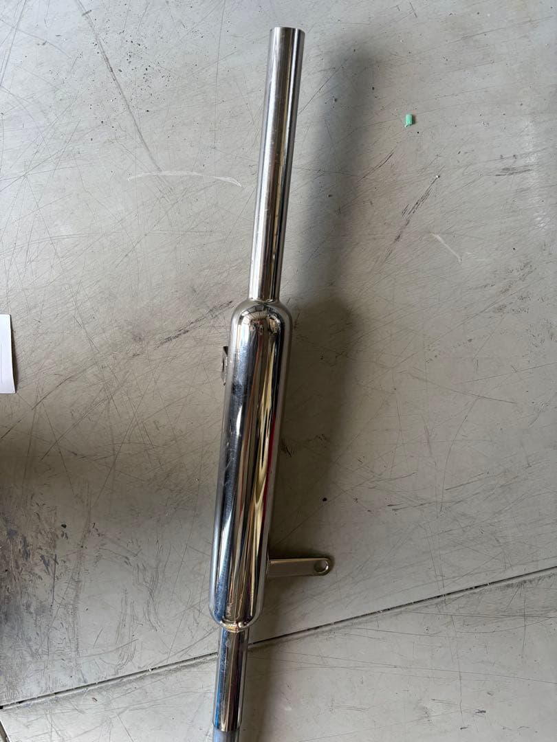 リトルカブ　ステンレス製 キャプトンマフラーエキパイ鉄製クロムメッキ