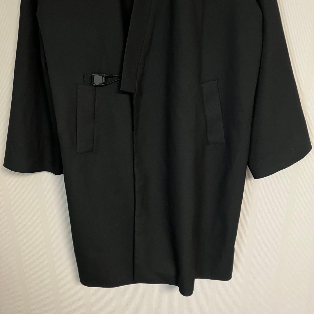 02DERIV(ツーディライヴ) キモノカラーコートウール調　黒　beams