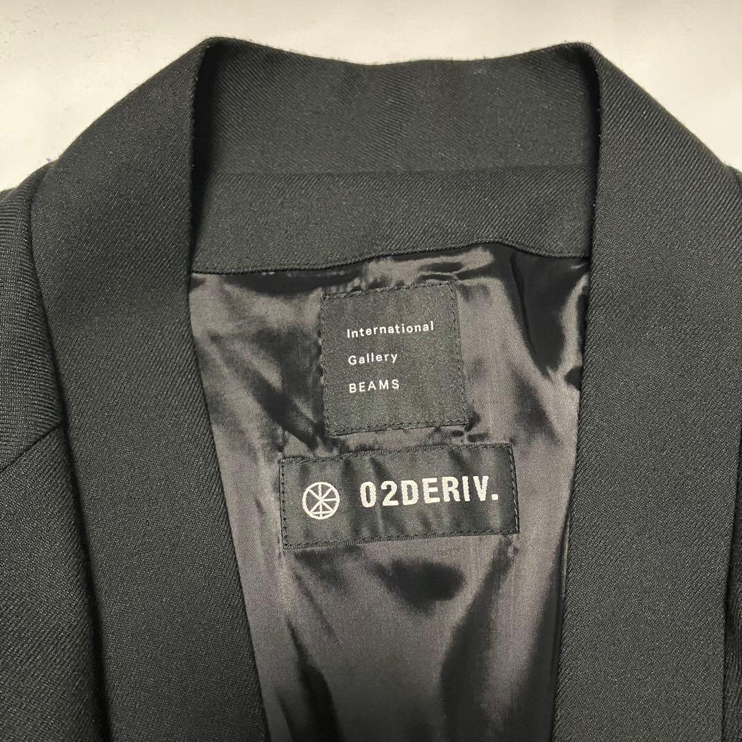 02DERIV(ツーディライヴ) キモノカラーコートウール調　黒　beams