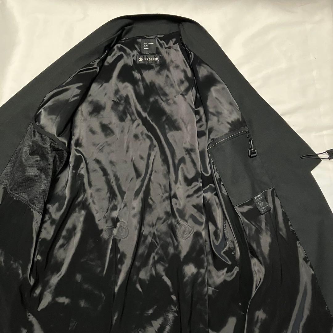 02DERIV(ツーディライヴ) キモノカラーコートウール調　黒　beams