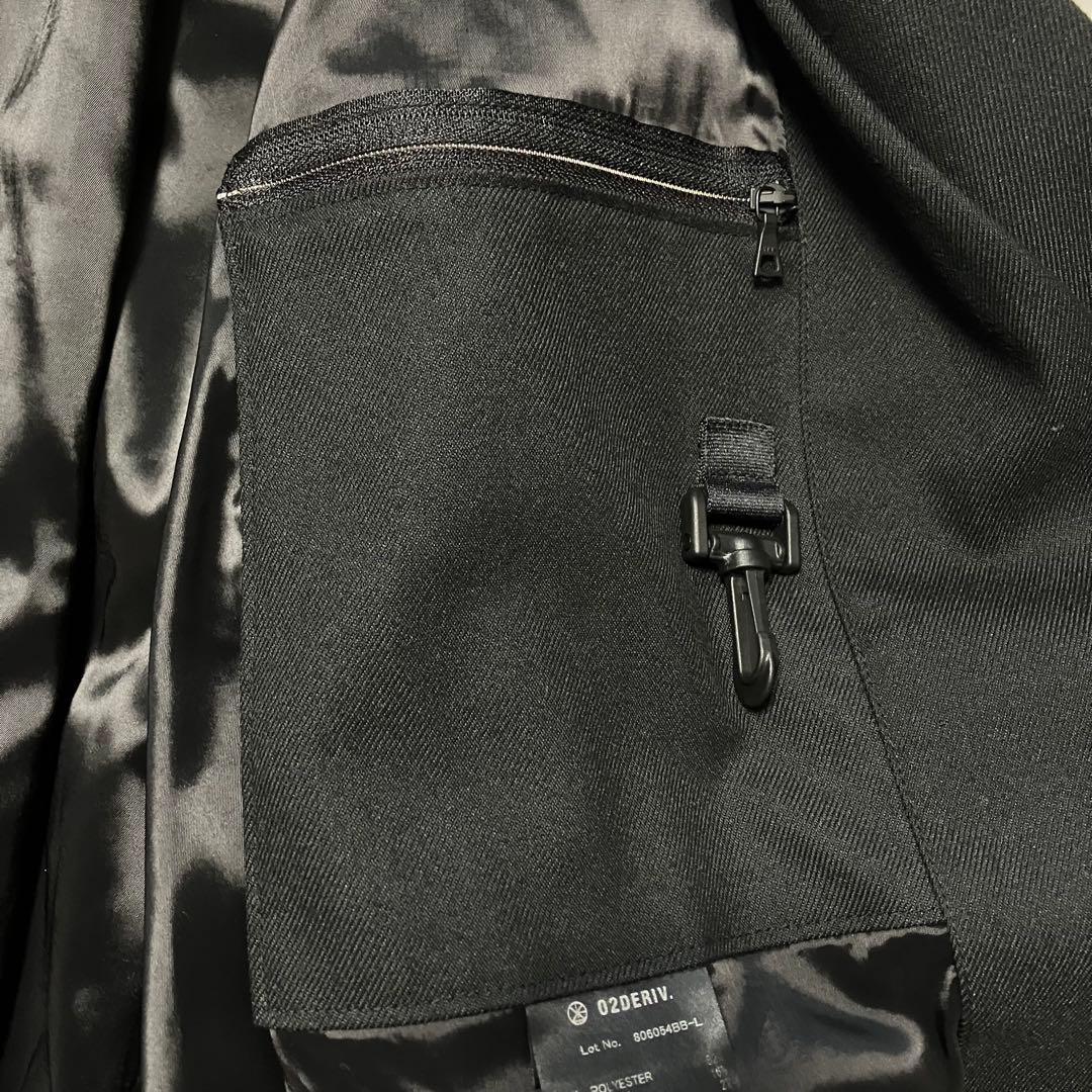 02DERIV(ツーディライヴ) キモノカラーコートウール調　黒　beams