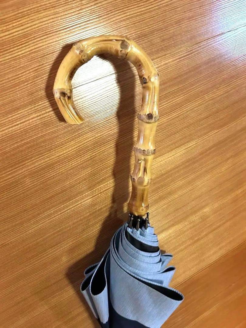 サンバリア100 日傘 長傘M コンビ ネイビー