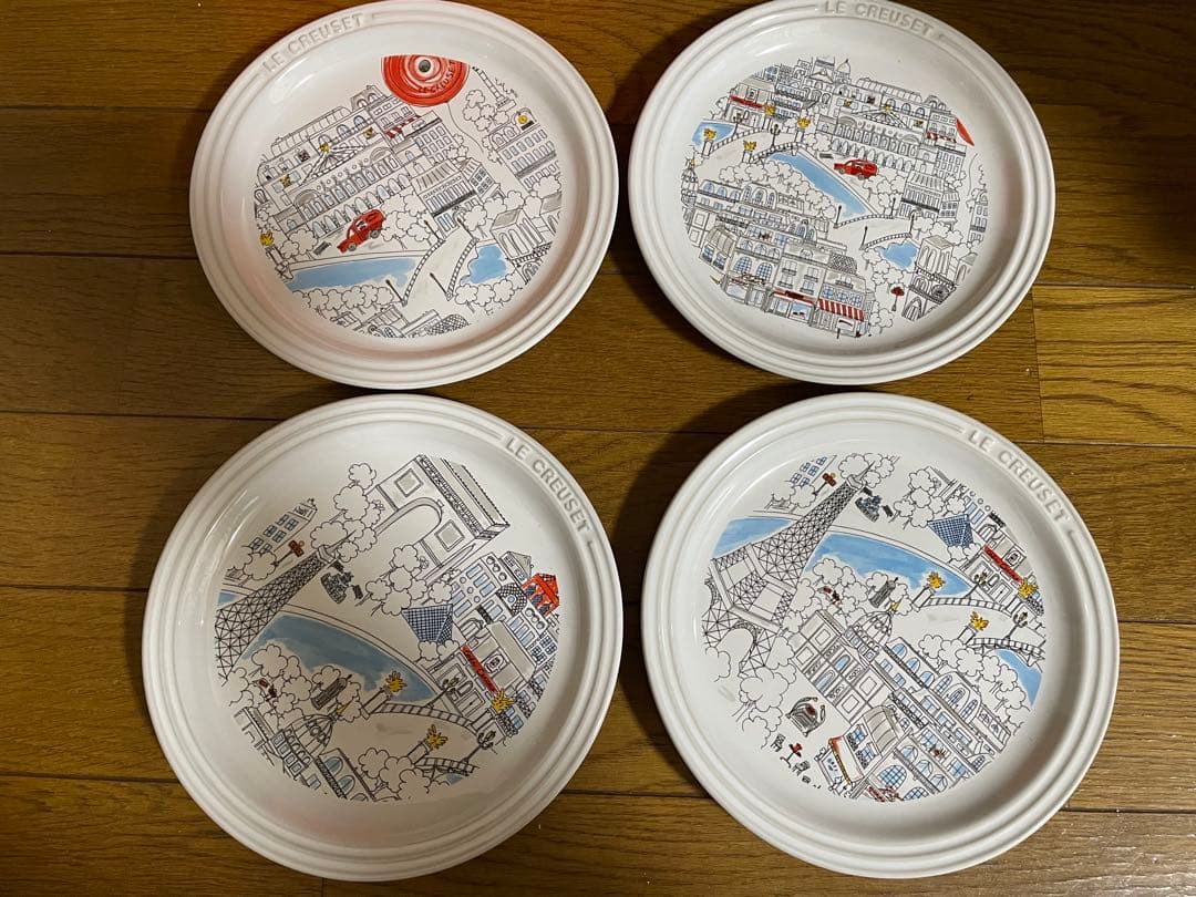 LE CREUSET パリシリーズラウンドプレート19cm ４枚セット