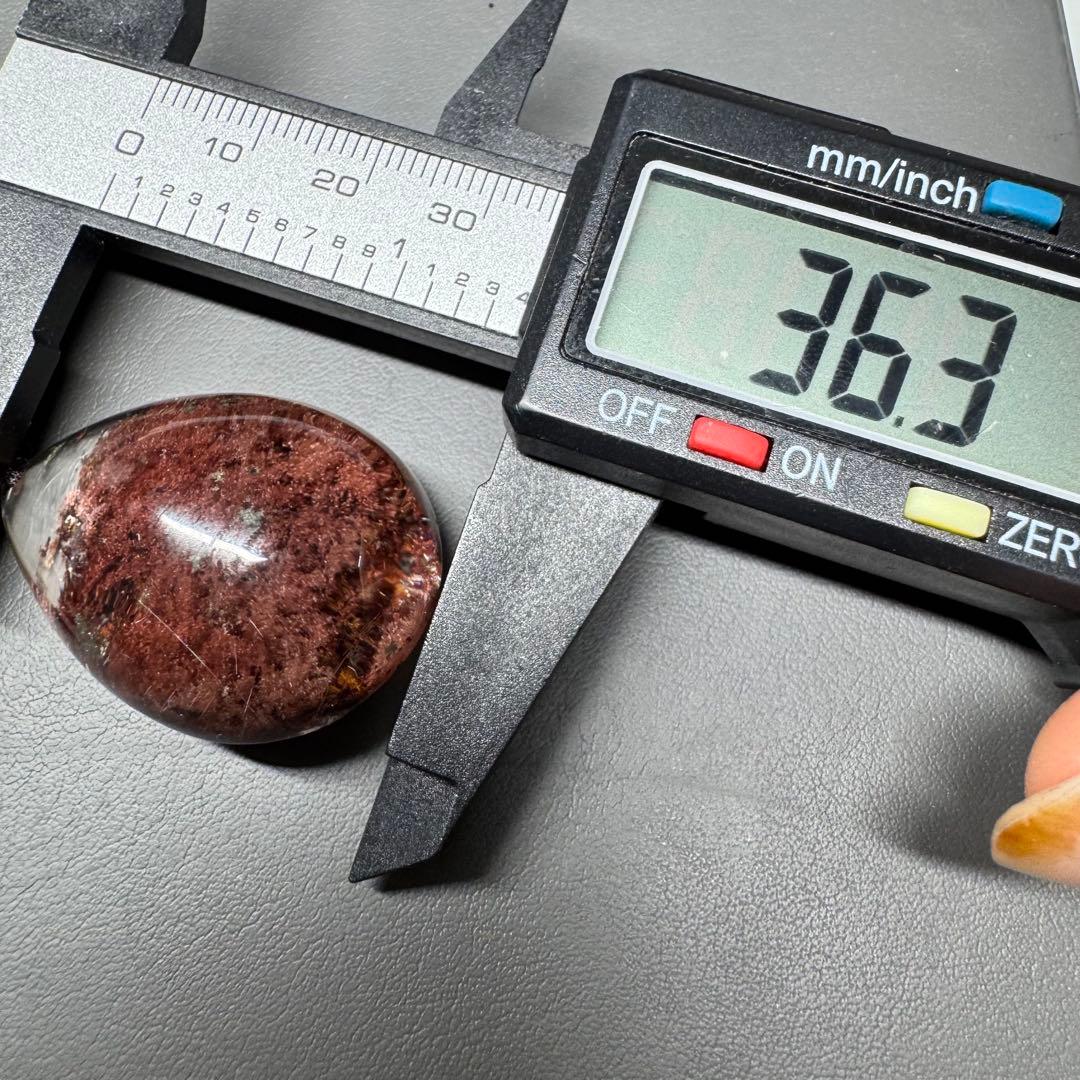 コレクション級❗️レア❗️ガーデンクォーツ 赤　ルチルクォーツ共生　天然石ネックレス