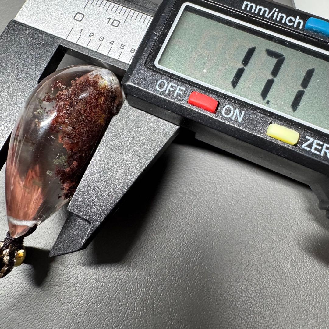 コレクション級❗️レア❗️ガーデンクォーツ 赤　ルチルクォーツ共生　天然石ネックレス