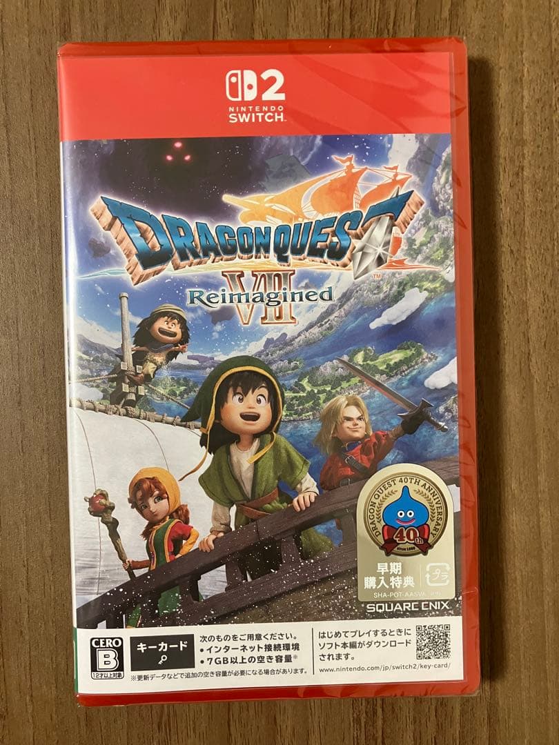 新品未開封 Switch2 ドラゴンクエスト7 Reimaginedキーカード版