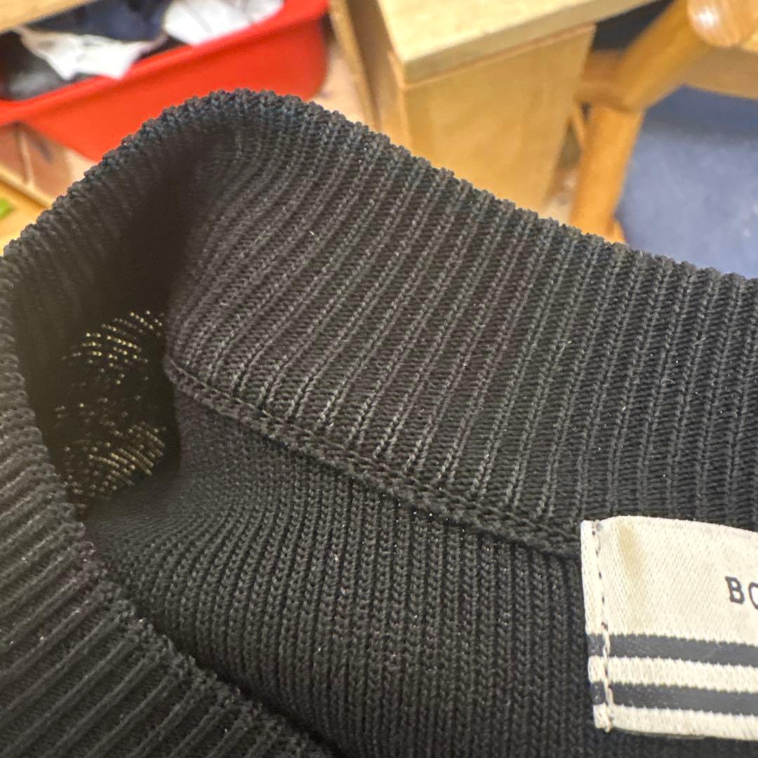 ボーダーズアットバルコニー　ニット　トップス　金ボタン 36 黒