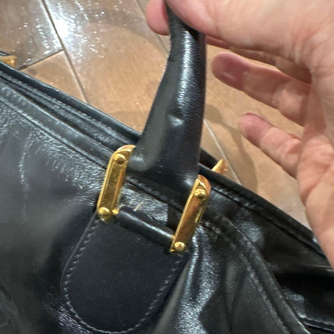 ロエベ アマソナ50レザーボストンバッグ ブラック