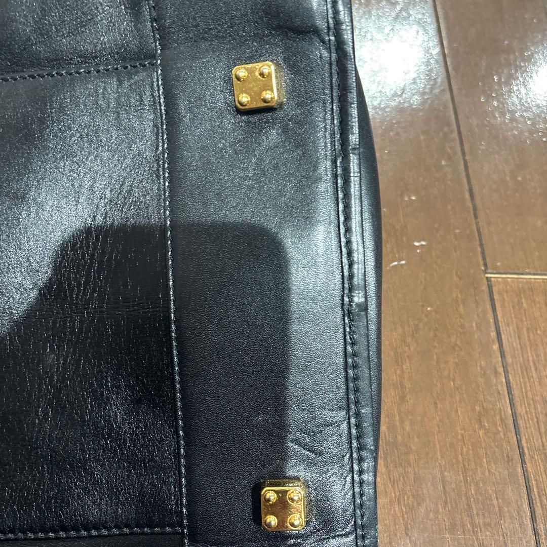 ロエベ アマソナ50レザーボストンバッグ ブラック