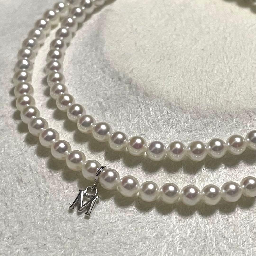とまと 【K18✨Mチャーム】 あこや本真珠 ネックレス ベビーパール