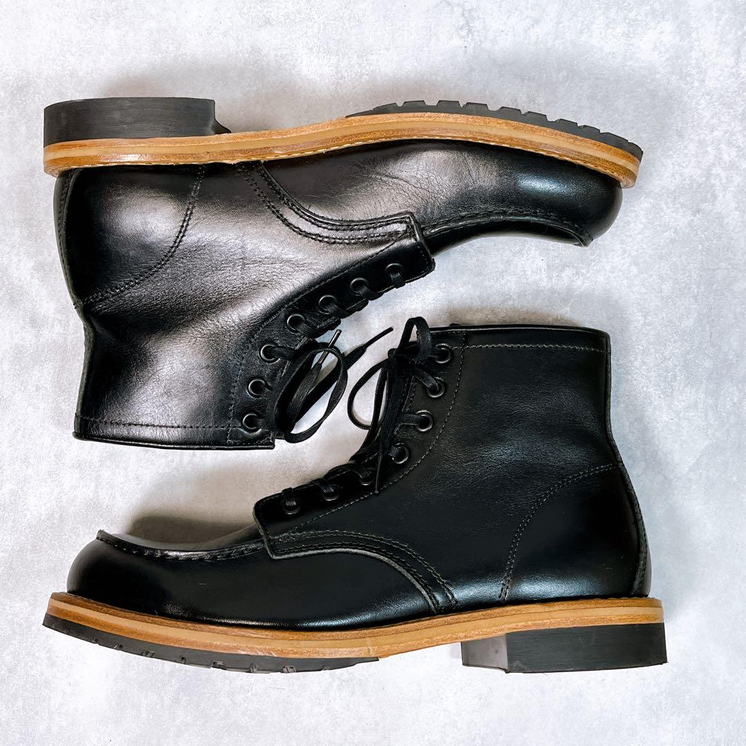 ☆未使用級☆【ホーキンス】ワークブーツ (27) モックトゥ　本革　レースアップ