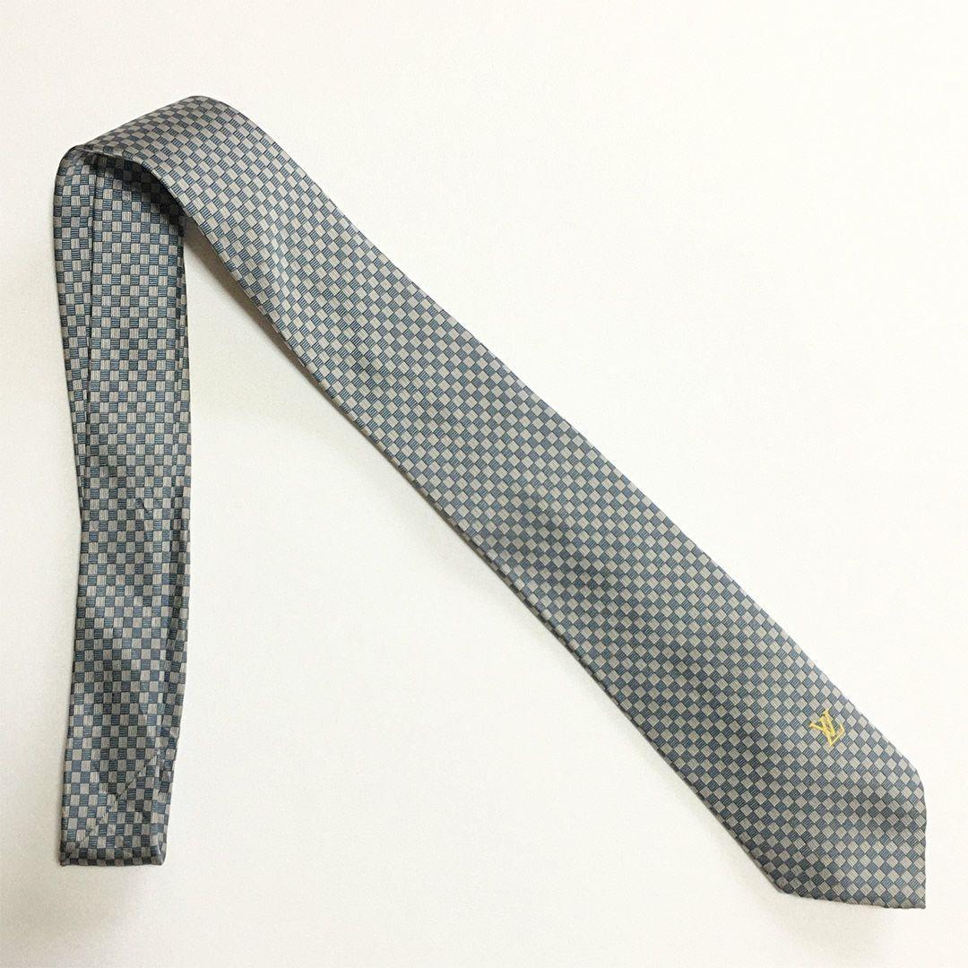 未使用級 ルイヴィトン Louis Vuitton ネクタイ マイクロダミエ
