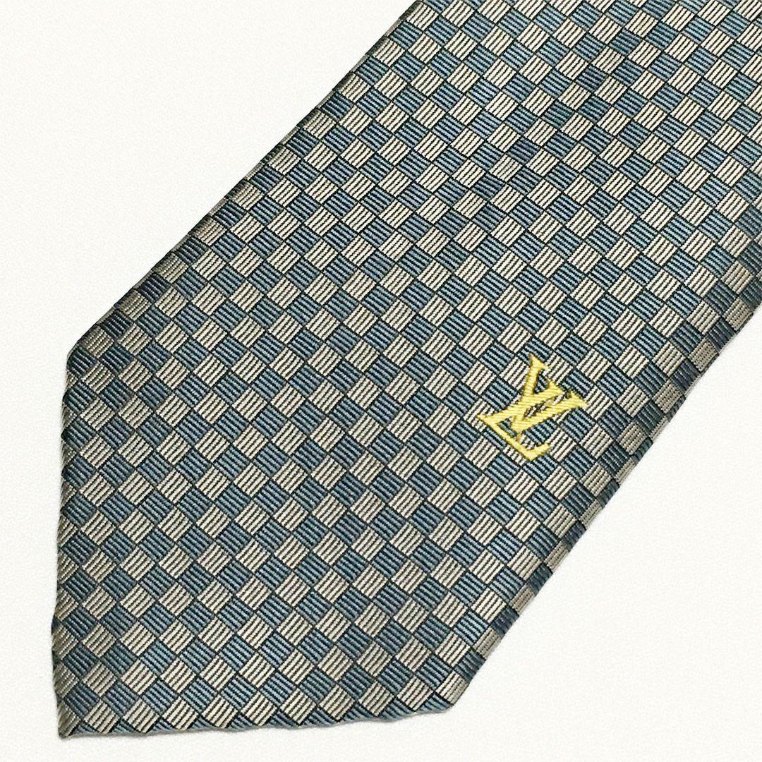 未使用級 ルイヴィトン Louis Vuitton ネクタイ マイクロダミエ
