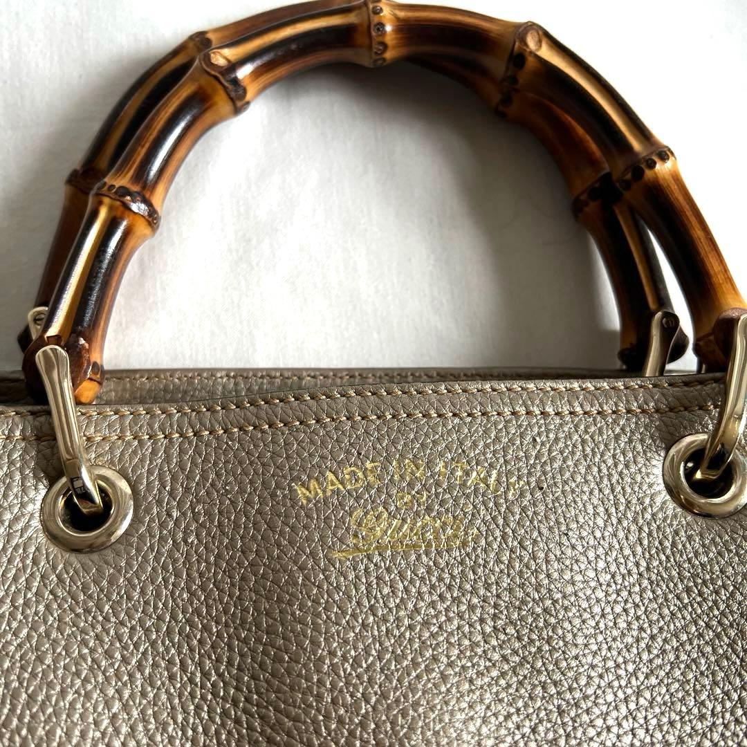 GUCCI グッチ バンブーショッパーラージトート トートバッグ レザー