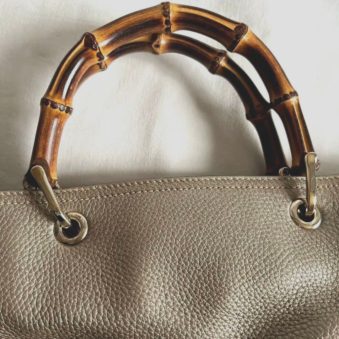 GUCCI グッチ バンブーショッパーラージトート トートバッグ レザー
