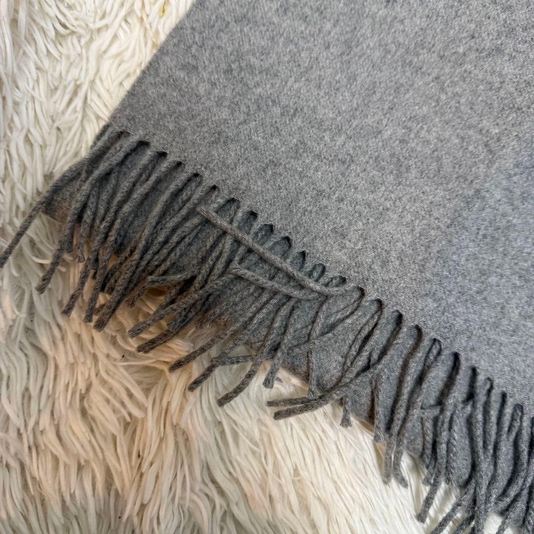 中判 Johnstons of Elgin カシミヤ マフラー ストール グレー