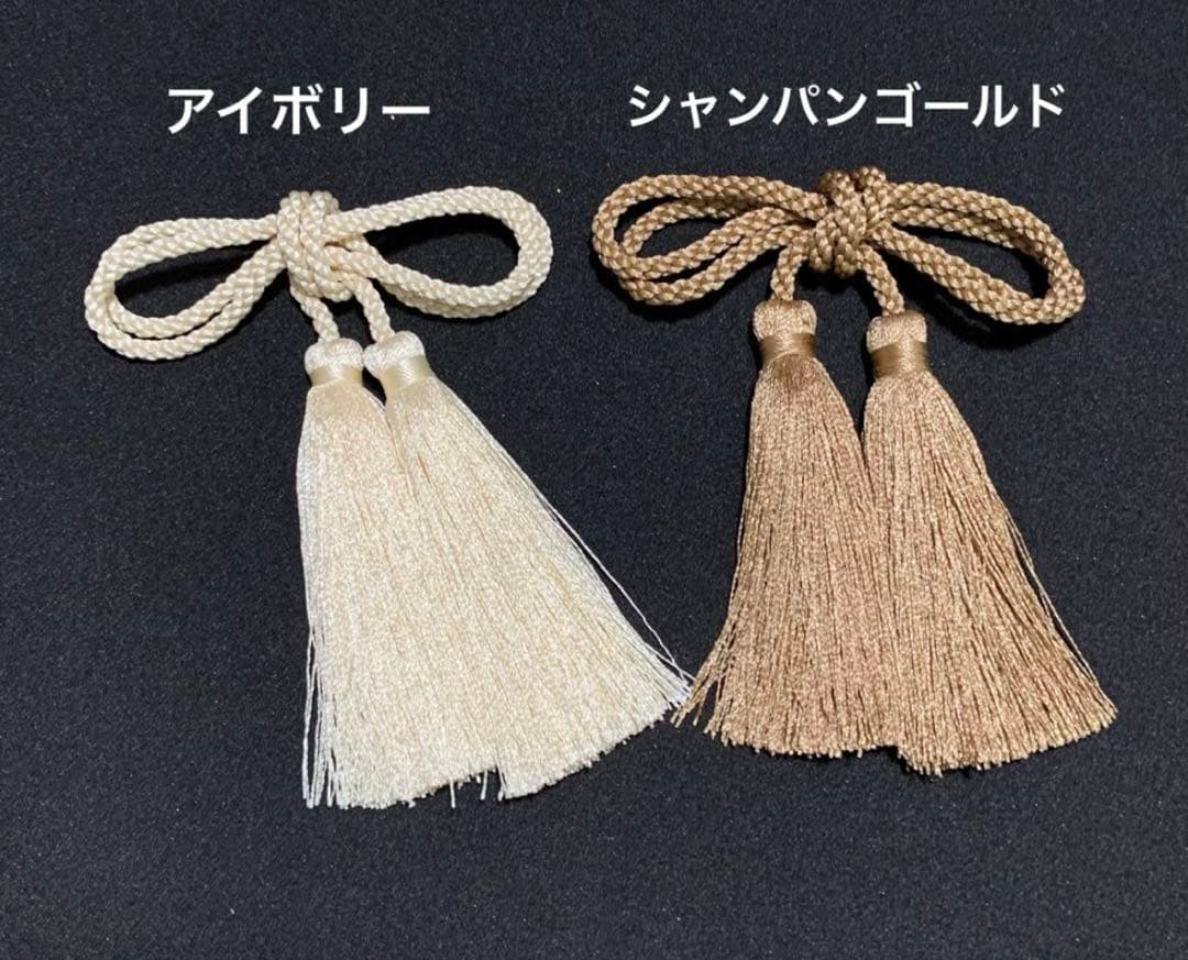 つまみ細工　髪飾り　濃いエンジ　アイボリー　ゴールド