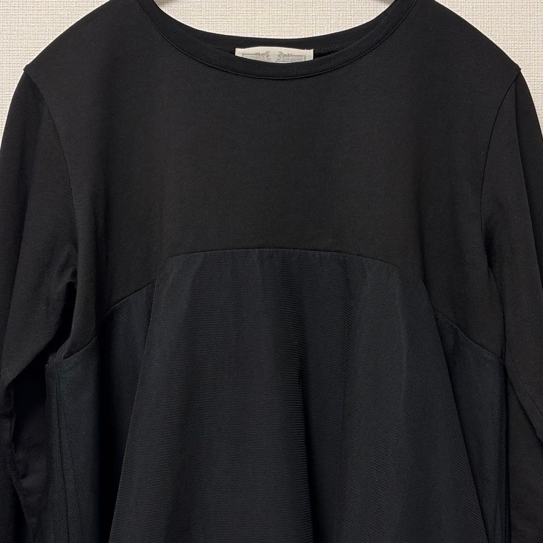美品 BEARDSLEY ビアズリー チュール 切替カットソー チュニック 黒