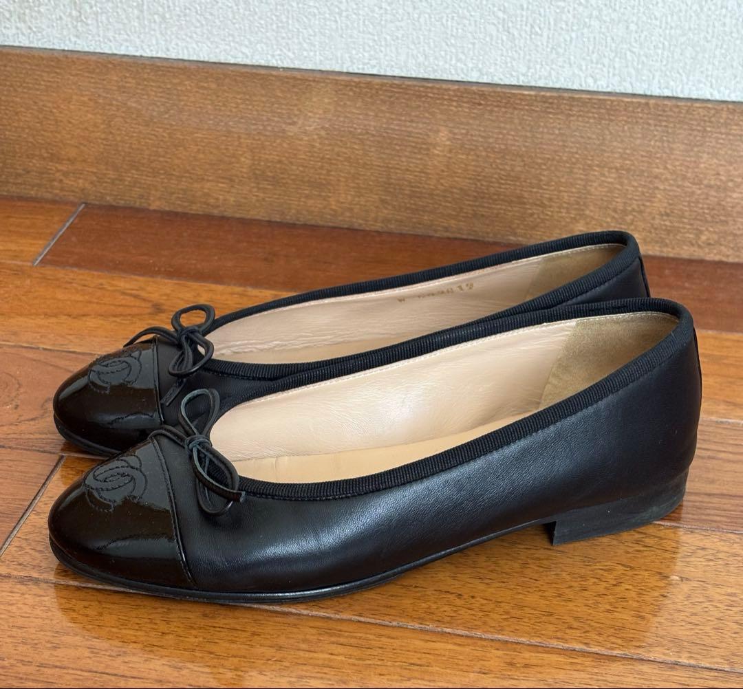 CHANEL シャネル バレリーナ 34 21.5 ブラック
