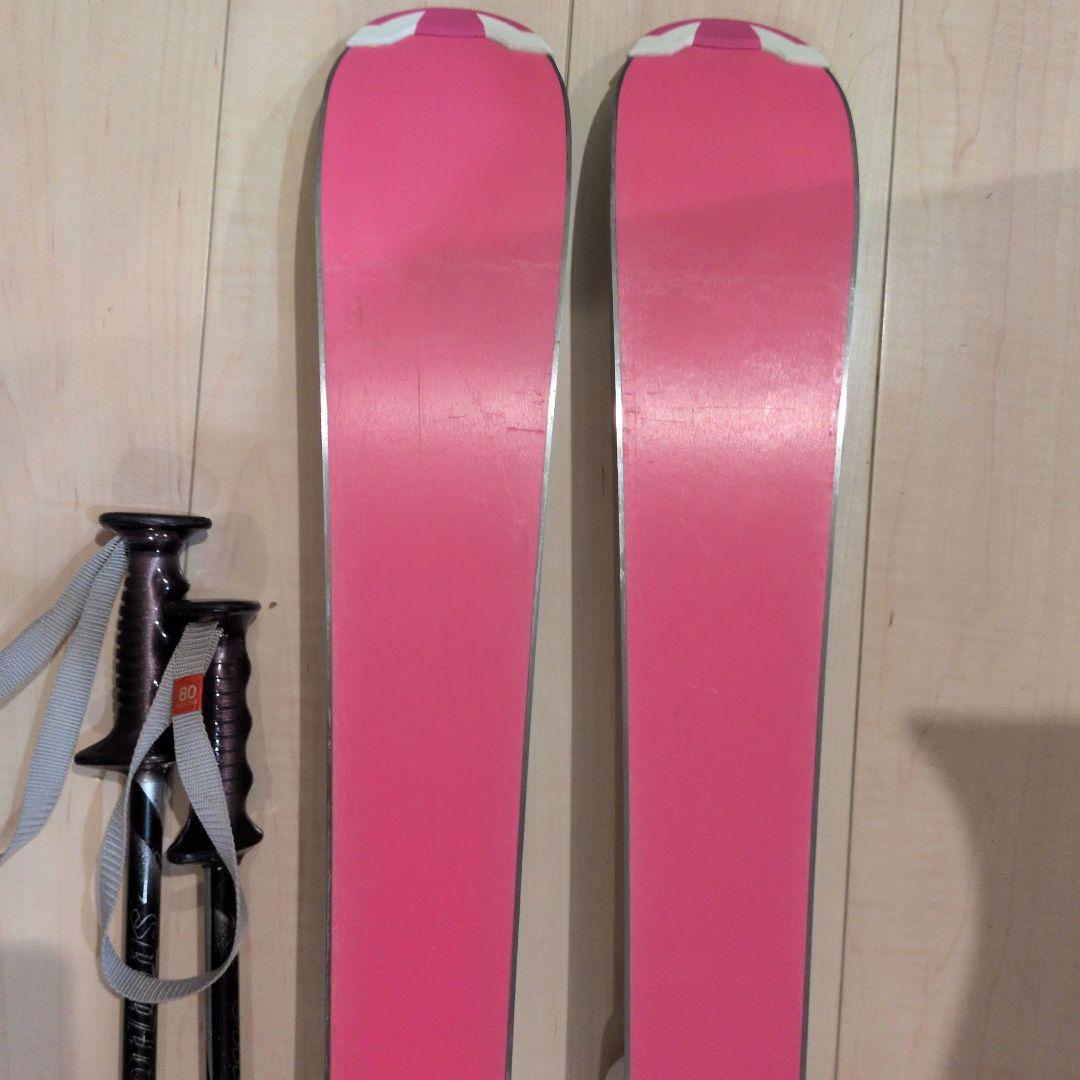 スキー　板　110㎝　ストック80cm