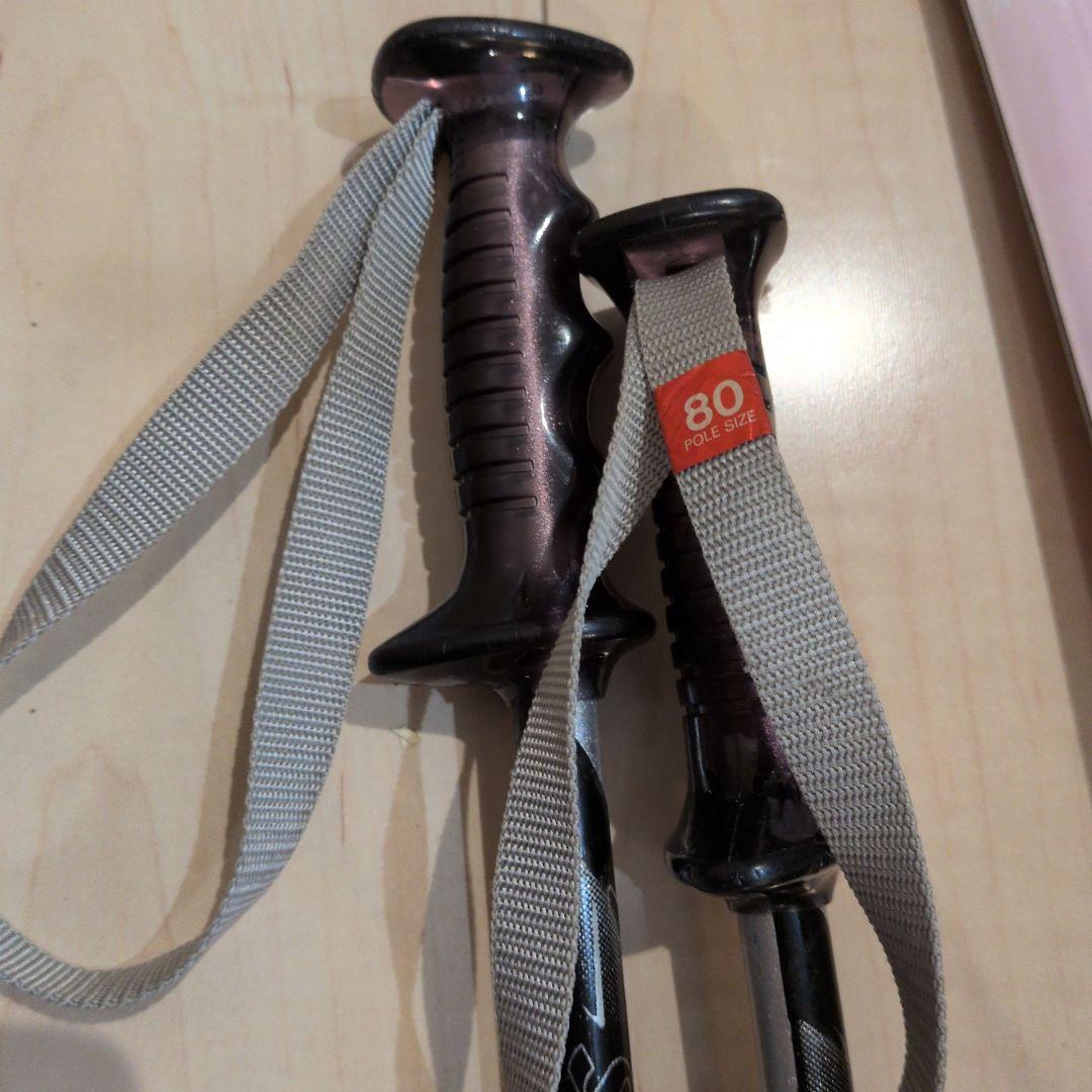 スキー　板　110㎝　ストック80cm