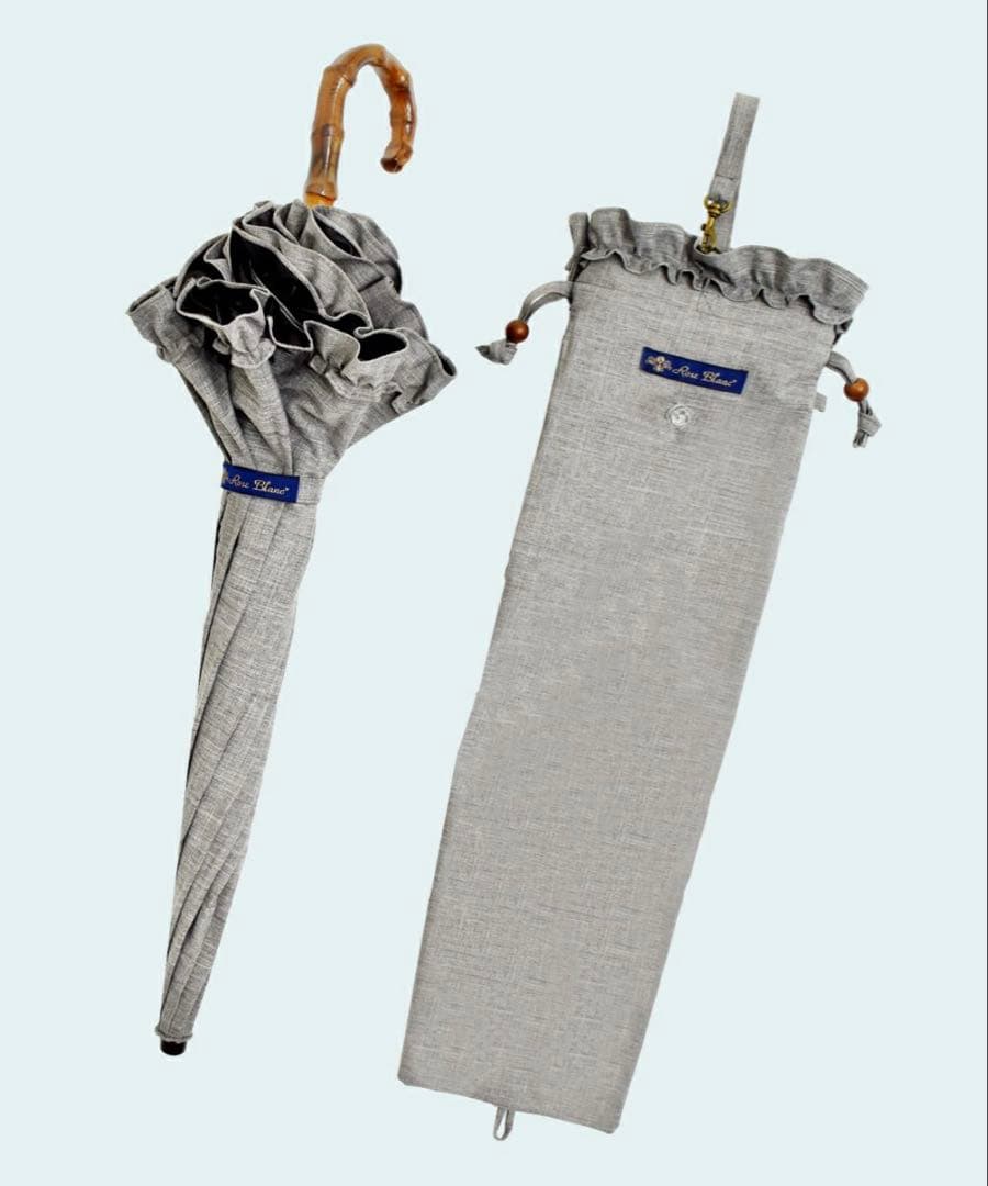 【新品未使用】ロサブラン 2段折り ダンガリーグレー フリル