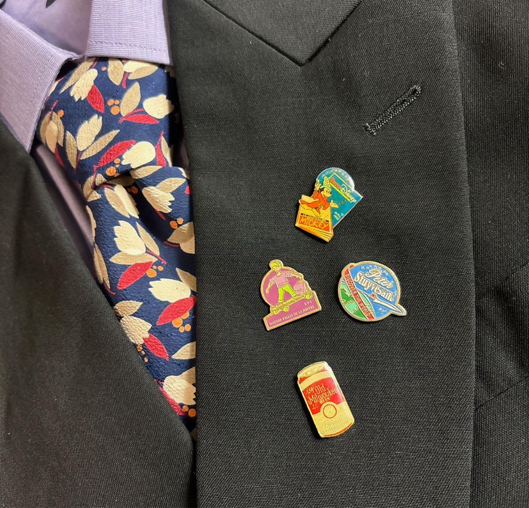 90s vintage レトロセットアップ スーツ ピンズ No.102