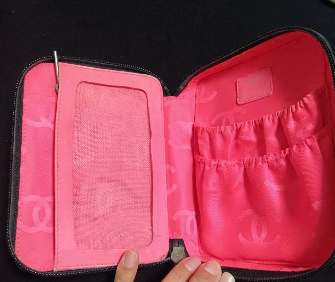 CHANEL キルティング カンボンライン　ポーチ