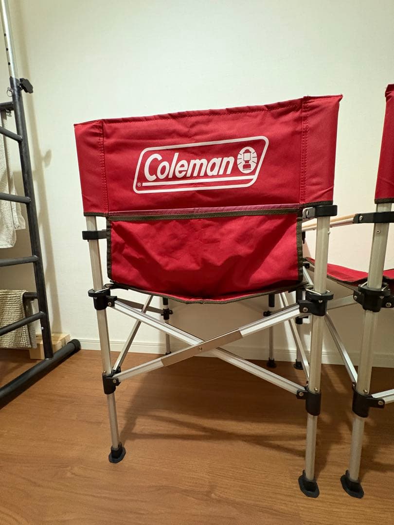 コールマン アウトドアチェア 2脚セット レッド 収納袋付き Coleman