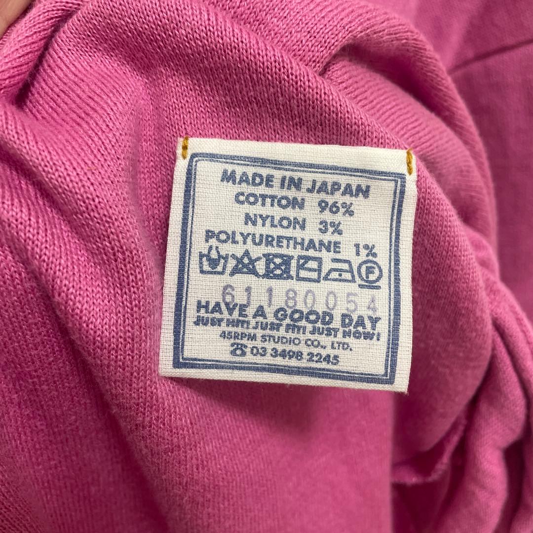 45R スムースのチュニック ピンク