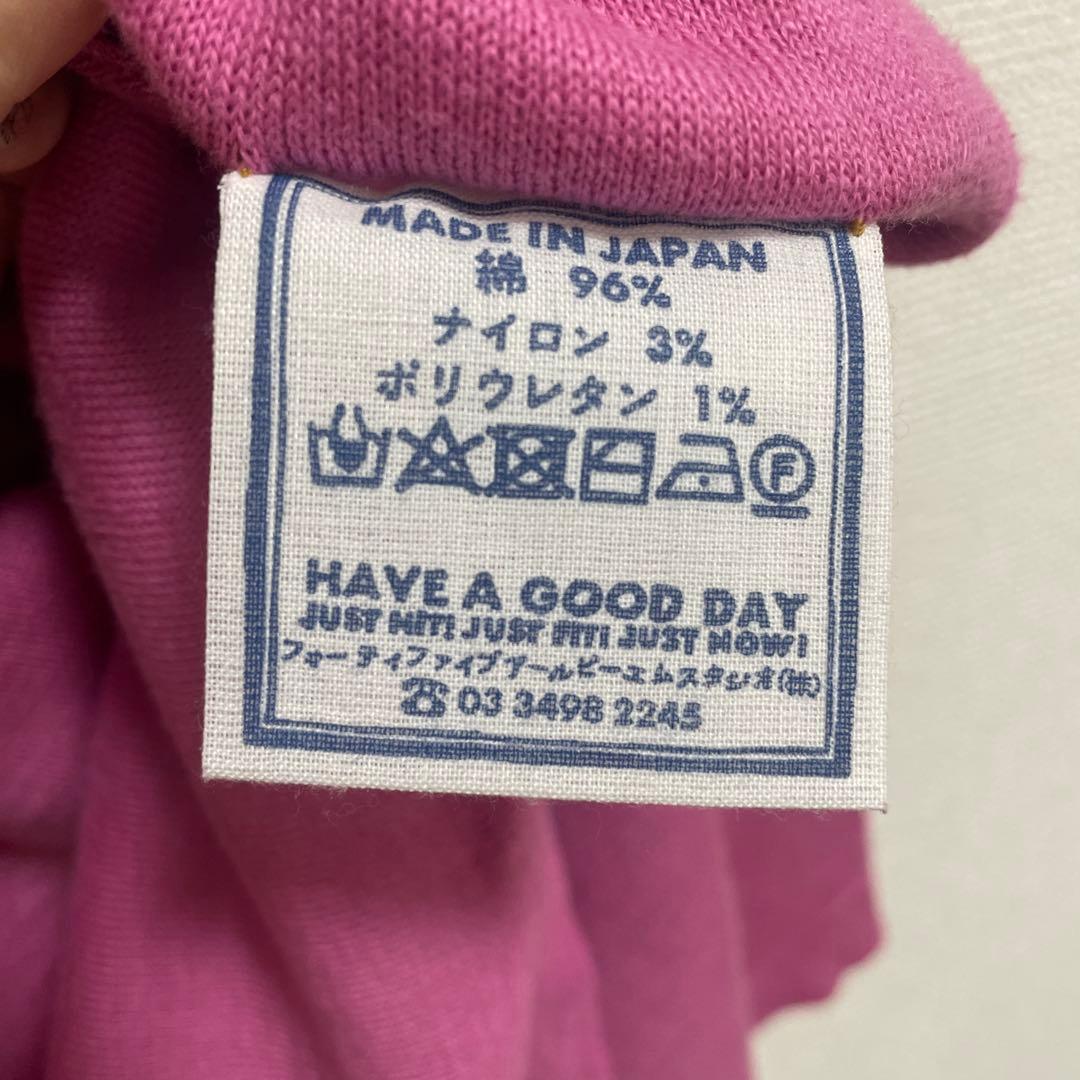 45R スムースのチュニック ピンク