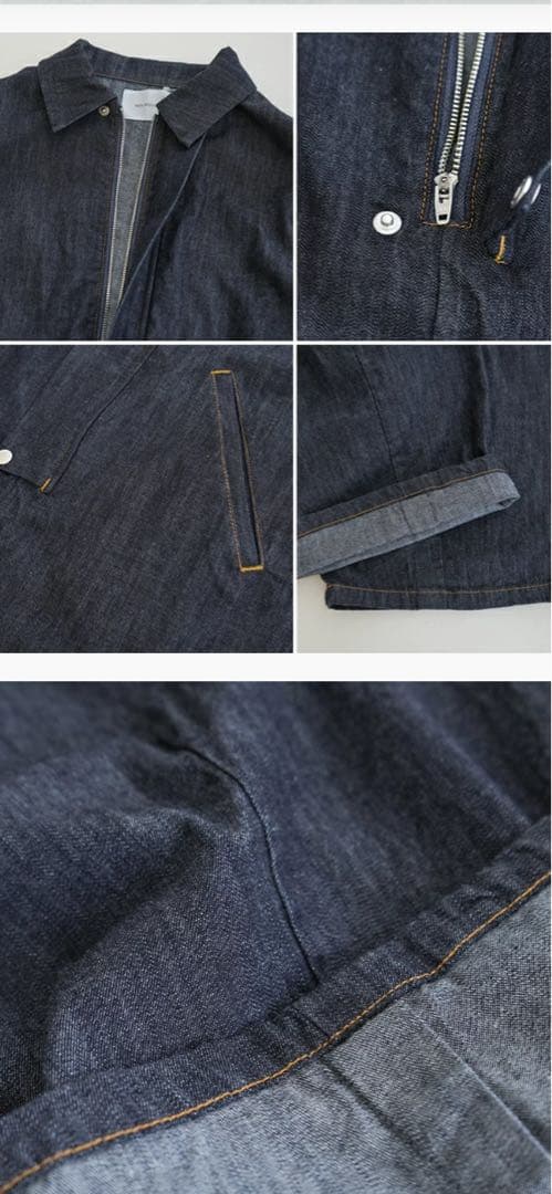 MIDIUMISOLID デニムジャンプスーツ ダークデニム