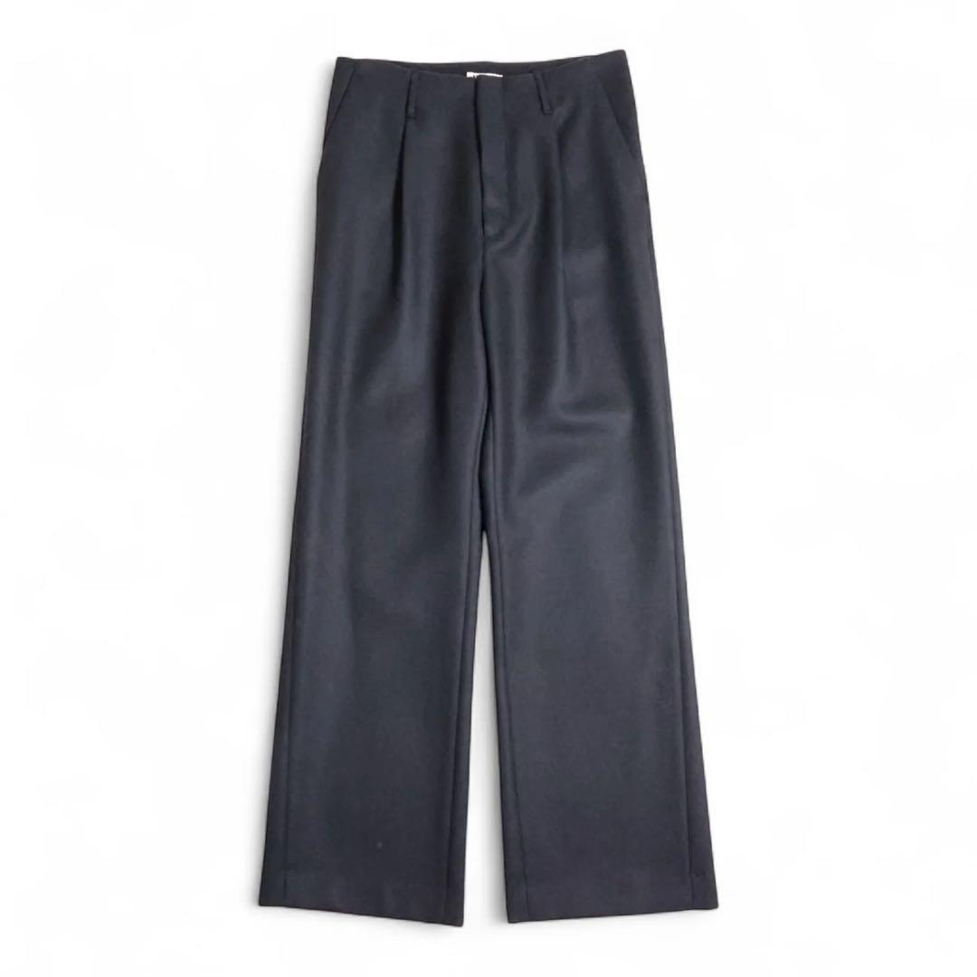 パンツ auralee light melton one-tuck slacks