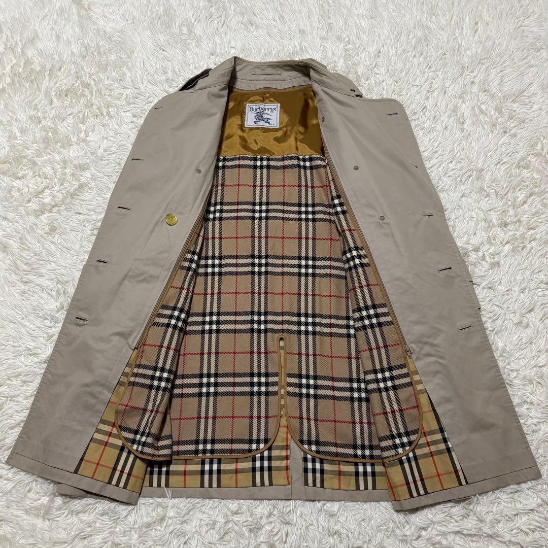 バーバリーズ ステンカラーコート ベージュ ノバチェック ライナー ベルト付