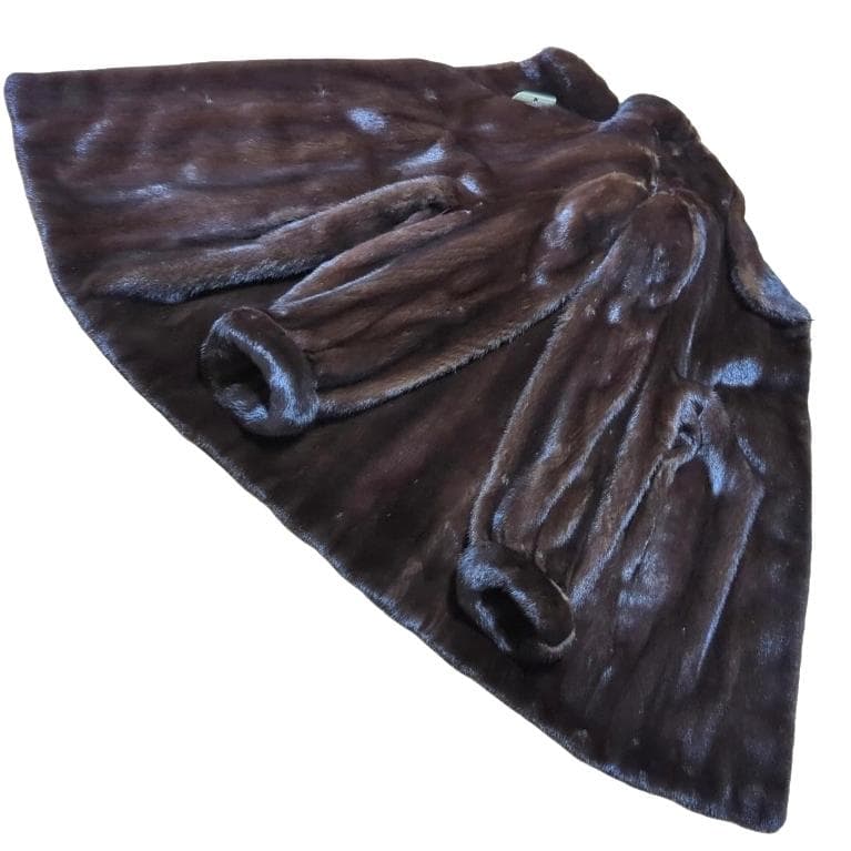 サガミンク SAGA MINK デミバフ ダーク 毛皮 コート リアルファー