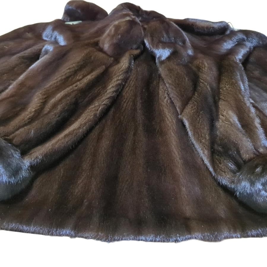 サガミンク SAGA MINK デミバフ ダーク 毛皮 コート リアルファー