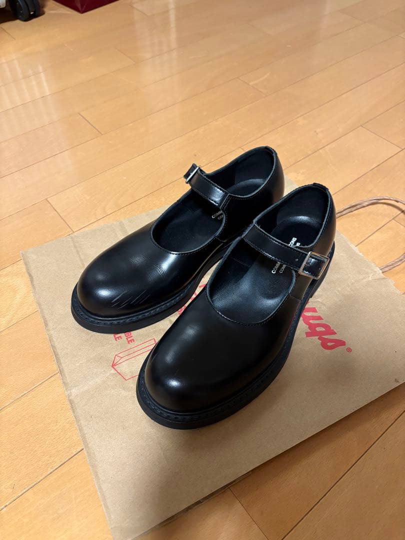 コムデギャルソンコムデギャルソン　ブラック メリージェーンシューズ