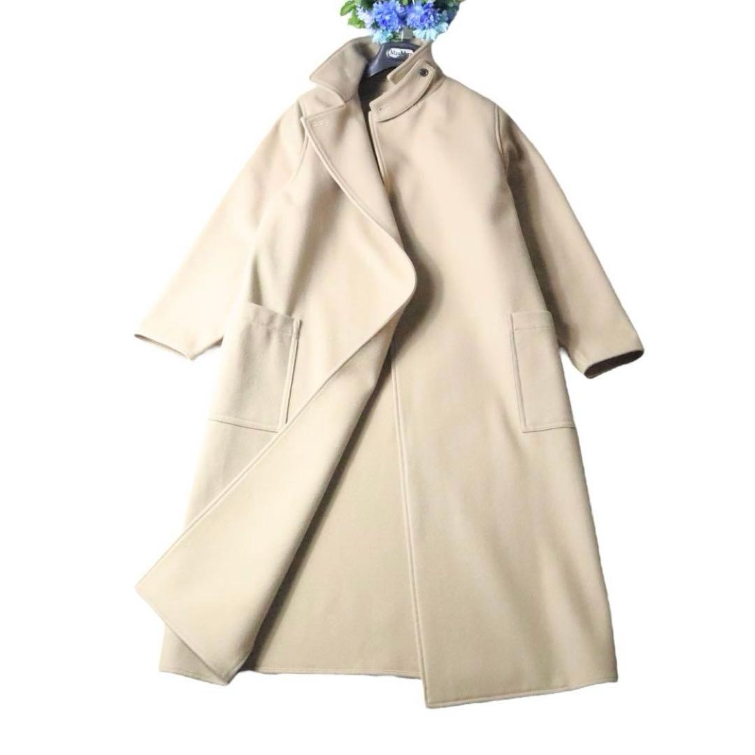 HYKE MELTON WORK COAT beige 新品同様　ロングコート