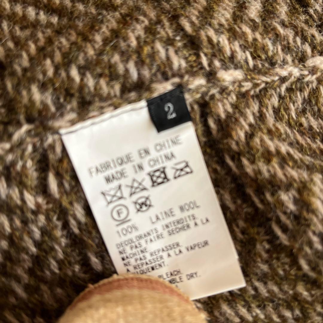 y'sヘリンボーン柄 フード付きジャケット